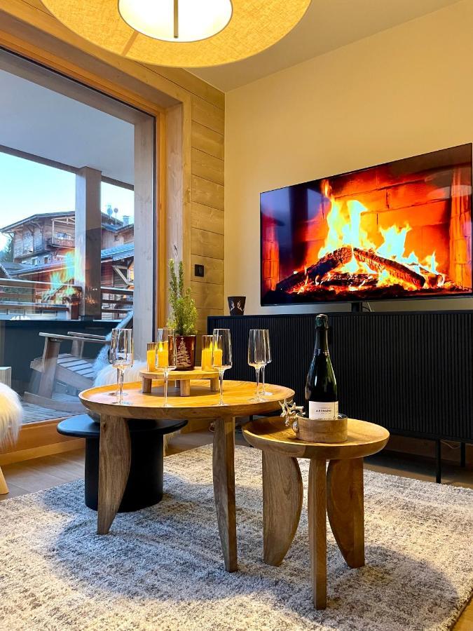 Appartement De Standing Plein Centre Station, 50M Des Pistes Les Gets Exterior foto